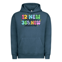 Pigment Midnight Navy 12 new chapter 365 new chances Urban Hoodie - MaliasSmallBusiness