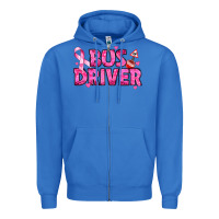 True Royal breast cancer bus driver Zipper Hoodie - texasbilliewilder