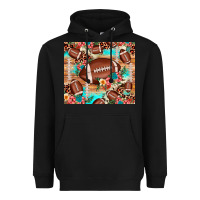 Black football leopard cowhide Heavyweight Hoodie - JahusDesignShop