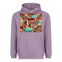 Lavender football leopard cowhide Heavyweight Hoodie - JahusDesignShop
