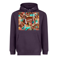 Plum football leopard cowhide Heavyweight Hoodie - JahusDesignShop