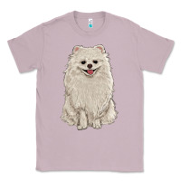 Lilac white pomeranian Classic Tee - RanaPortraitStore