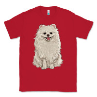 Red white pomeranian Classic Tee - RanaPortraitStore