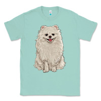 Seafoam white pomeranian Classic Tee - RanaPortraitStore