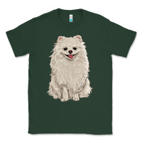 Sports Green white pomeranian Classic Tee - RanaPortraitStore