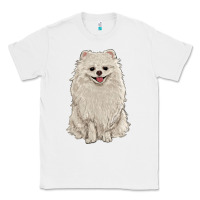 White white pomeranian Classic Tee - RanaPortraitStore