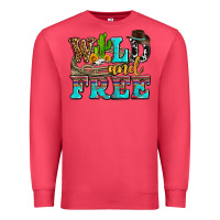 Cardinal wild and free with cactus Premium Sweatshirt - AdoDesignShop
