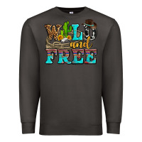 Smoke wild and free with cactus Premium Sweatshirt - AdoDesignShop