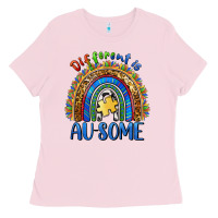 Bubblegum Pink different is ausome Ladies Tee - BarkalooDesign