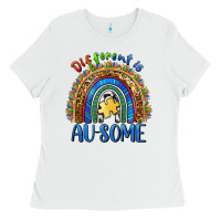 White different is ausome Ladies Tee - BarkalooDesign