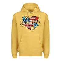 Antique Gold 911 dispatcher Premium Hoodie - MaliasSmallBusiness