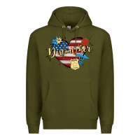 Army Green 911 dispatcher Premium Hoodie - MaliasSmallBusiness