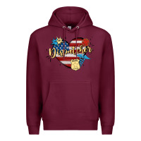 Burgundy 911 dispatcher Premium Hoodie - MaliasSmallBusiness