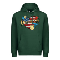 Sports Green 911 dispatcher Premium Hoodie - MaliasSmallBusiness