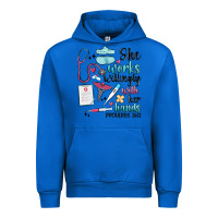 Cobalt she works willingly with her hands Urban Hoodie - MaliasSmallBusiness