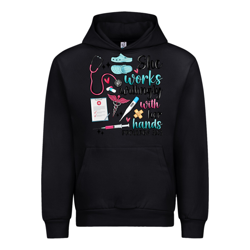 She Works Willingly With Her Hands Urban Hoodie by MaliasSmallBusiness | Teevron