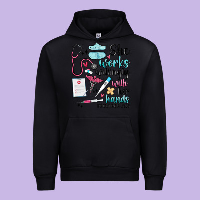 She Works Willingly With Her Hands Urban Hoodie Designed By Maliassmallbusiness