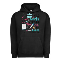 Pigment Black she works willingly with her hands Urban Hoodie - MaliasSmallBusiness