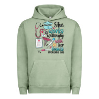 Pigment Oil Green she works willingly with her hands Urban Hoodie - MaliasSmallBusiness