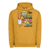 Pigment Peanut Butter she works willingly with her hands Urban Hoodie - MaliasSmallBusiness