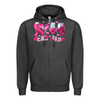Charcoal Heather breast cancer wine glasses Zipper Hoodie - texasbilliewilder