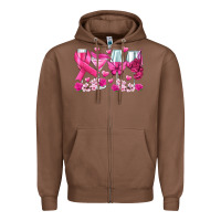 Chestnut breast cancer wine glasses Zipper Hoodie - texasbilliewilder