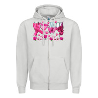 Dove Grey breast cancer wine glasses Zipper Hoodie - texasbilliewilder
