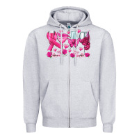 Heather Grey breast cancer wine glasses Zipper Hoodie - texasbilliewilder