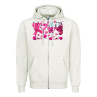 Oatmeal Heather breast cancer wine glasses Zipper Hoodie - texasbilliewilder