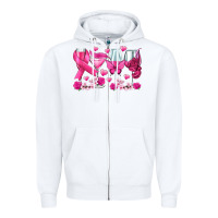 White breast cancer wine glasses Zipper Hoodie - texasbilliewilder