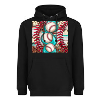 Black baseball leopard cowhide turquoise Heavyweight Hoodie - JahusDesignShop