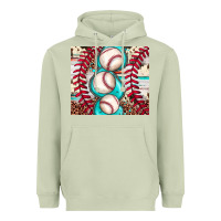 Matcha baseball leopard cowhide turquoise Heavyweight Hoodie - JahusDesignShop