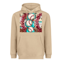 Mushroom baseball leopard cowhide turquoise Heavyweight Hoodie - JahusDesignShop