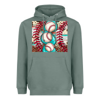 Sage baseball leopard cowhide turquoise Heavyweight Hoodie - JahusDesignShop