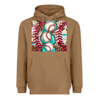 Toasted Coconut baseball leopard cowhide turquoise Heavyweight Hoodie - JahusDesignShop