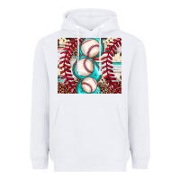 White baseball leopard cowhide turquoise Heavyweight Hoodie - JahusDesignShop
