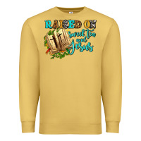Antique Gold raised on sweet tea and jesus Premium Sweatshirt - AdoDesignShop