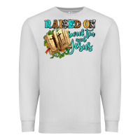 Dove Grey raised on sweet tea and jesus Premium Sweatshirt - AdoDesignShop