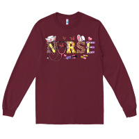 Burgundy easter nurse Long Sleeve Tee - RanaPortraitStore