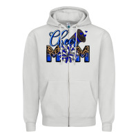 Dove Grey Cheer mom Zipper Hoodie - Zillion Design Studio