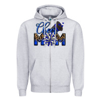 Heather Grey Cheer mom Zipper Hoodie - Zillion Design Studio