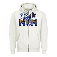 Oatmeal Heather Cheer mom Zipper Hoodie - Zillion Design Studio