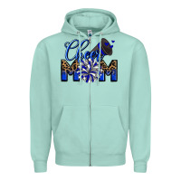 Seafoam Cheer mom Zipper Hoodie - Zillion Design Studio