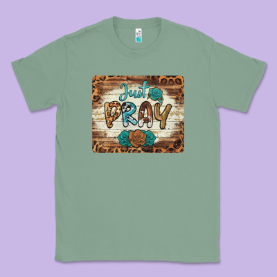 Just Pray Mousepad Classic Tee Designed By Barkaloodesign