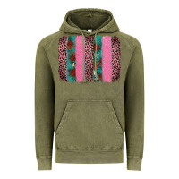 Vintage Olive valentine's leopard brushstroke Vintage Hoodie - AdoDesignShop
