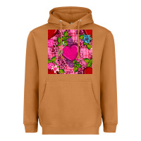 Meerkat valentines day flower heart with leopard seamless pattern Heavyweight Hoodie - BundleAndBundleShop