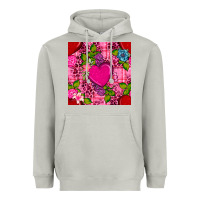 Moon Dust valentines day flower heart with leopard seamless pattern Heavyweight Hoodie - BundleAndBundleShop