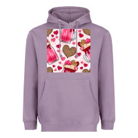 Lavender valentines day milkshake seamless pattern Heavyweight Hoodie - BundleAndBundleShop