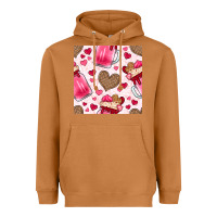 Meerkat valentines day milkshake seamless pattern Heavyweight Hoodie - BundleAndBundleShop