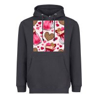 Smoke valentines day milkshake seamless pattern Heavyweight Hoodie - BundleAndBundleShop